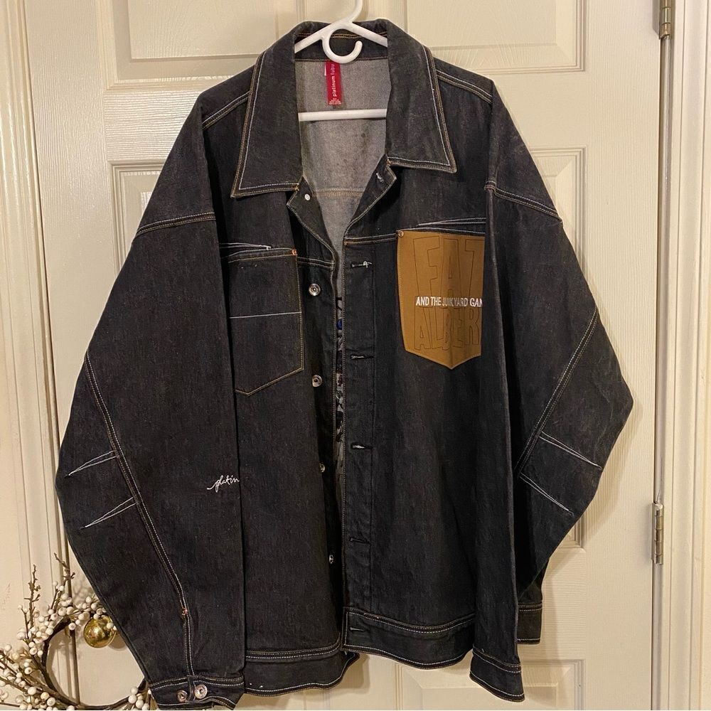 Y2K platinum FUBU denim jacket 5X Fat Albert and the Junk Gang
